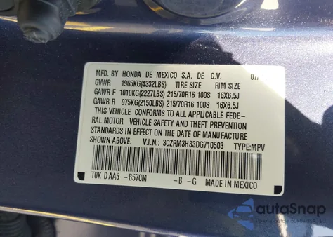 2013 Honda Cr-V Lx z USA, uszkodzony, nr VIN 3CZRM3H33DG710503